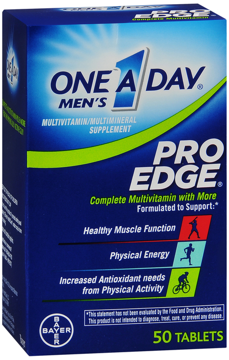 Bayer One A Day Men S Pro Edge Multivitamin 50 Tablet Bottle