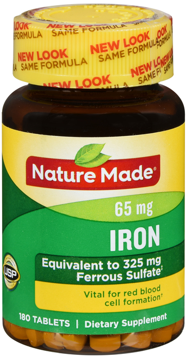 Nature Made - Nature Made Iron 65 mg. (from Ferrous Sulfate) Tablets ...