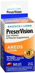 B&L Preservision Lutein Size 50ct Bausch & Lomb Preservision Lutein Eye Vitamin And Mineral Supplement 