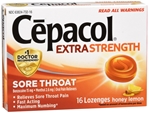 Cepacol Extra Strength Sore Throat Relief Lozenges - Sucrose Free Honey Lemon - 16 ct. 