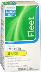 Fleet Saline Enema Four Pack 18 oz 