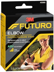 Futuro Sport Custom Dial Tennis Elbow Strap, Adjust to Fit, Firm Stabilizing Support 