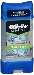 Gillette Anti-Perspirant Deodorant Clear Gel, Power Rush 4 oz 