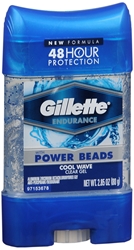 Gillette Power Beads Anti-Perspirant Deodorant Clear Gel Cool Wave 3 oz 