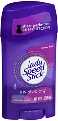 Lady Speed Stick Invisible Dry Antiperspirant And Deodorant, Shower Fresh 1.4 Oz 