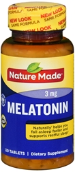 MELATONIN 3MG TABLET 120CT NATURE MADE 