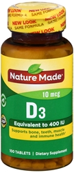 Nature Made D3 Tablets, 100ct 