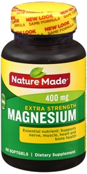 Nature Made High Potency Magnesium 400 Mg One per Day Softgels 60 Ct 