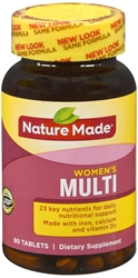 Nature Made, Multi For Her with Iron and Calcium, 90-Count Tablets 