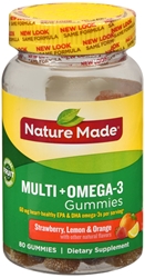 Nature Made Multi + Omega-3 Adult Gummies (60 mg of DHA & Epa per Serving) 80 Ct 