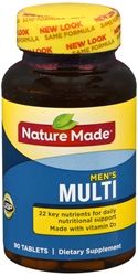 Nature Made Multi for Him Tablets w. D3-22 Essential Vitamins & Minerals 90 Ct 