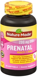 Nature Made Prenatal + DHA 200 mg Multivitamin Softgels 90 Ct 