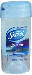 Secret Outlast Antiperspirant And Deodorant Clear Gel, Completely Clean, 2.6 Oz 