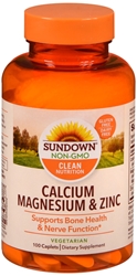 Sundown Naturalsvîv?Œ©vîv?Œ© Calcium, Magnesium and Zinc High Potency, 100 Caplets 