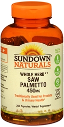 Sundown Saw Palmetto 450 mg Capsules 250 each 