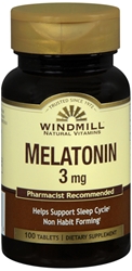 Windmill Melatonin 3 Mg Tabs 100ct 