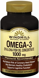 Windmill Omega 3 Fish Oil 1,000 mg Softgels, 90 ct 