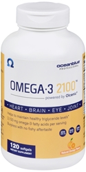 Ocean Blue Omega 3 2100 Mg, Olcenic Blend, Natural Orange Flavor 120 CT 