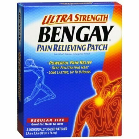 BENGAY Pain Relieving Patches Ultra Strength Regular Size 5 Each 