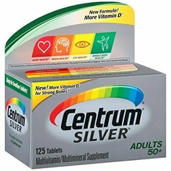 Centrum Silver Adult (125 Count) Multivitamin/Multimineral Supplement Tablet, Vitamin D3, Age 50+ 