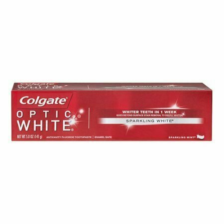 Colgate Optic White Whitening Toothpaste, Sparkling Mint, 5 oz 