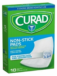 Curad Non-Stick Pads, 3 Inches X 4 Inches 10 Count 