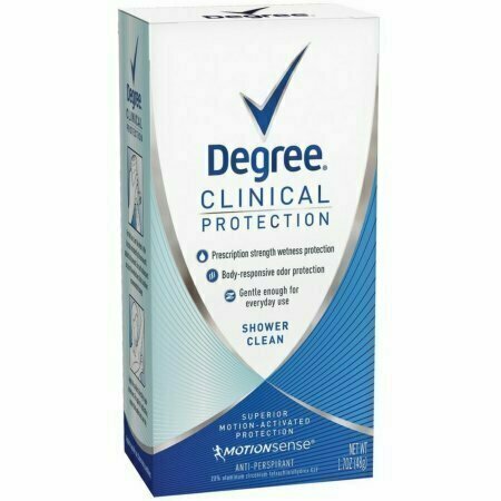 Degree Women Clinical Protection Anti-Perspirant Deodorant Shower Clean 1.70 oz 