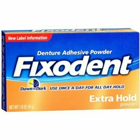 Fixodent Denture Adhesive Powder Extra Hold 1.60 oz 