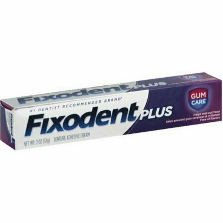 Fixodent Plus Denture Adhesive Cream 2 oz 