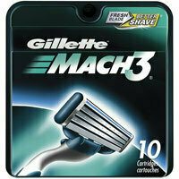 Gillette Mach3 Fresh Blades For Better Shave - 10 Each 