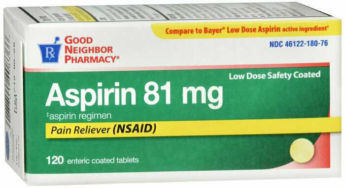 GNP ASPIRIN 81MG 120 TABS 