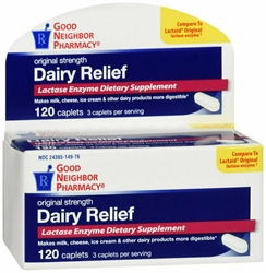 GNP DAIRY RELIEF CAPLETS 120 CT 