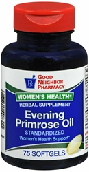 GNP EVENING PRIMROSE OIL 500 MG SOFTGEL CAPS 75 CT 