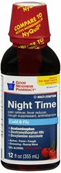 GNP NIGHT TIME 6HR CHERRY LIQUID 12 OZ 