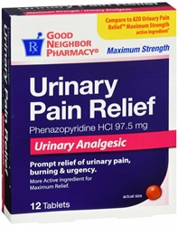 GNP URINARY MAX PAIN/RELIEF TABS 12 CT 