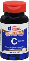 GNP VITAMIN C 250 W/CALCIUM TAB 100 