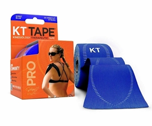 KT Tape Pro Kinesiology Therapeutic Sports Tape, 20 Precut 10 inch Strips, Sonic Blue 