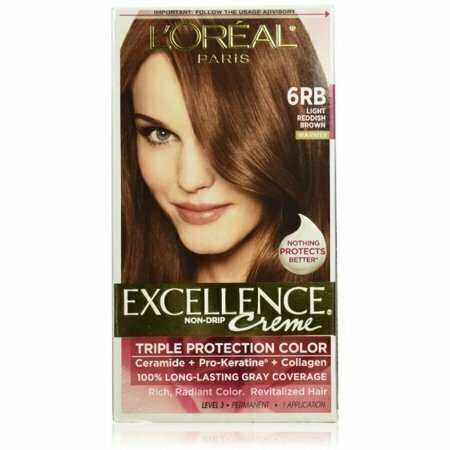 LOreal Excellence Creme Triple Protection Hair Color, Light Reddish Brown (Warmer) [6RB] 1 Each 