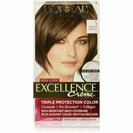 LOreal Paris Excellence Creme Triple Protection Hair Color, 5 Natural Medium Brown 1 each 