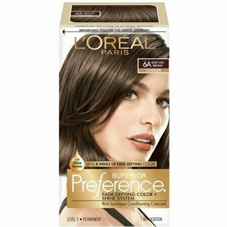 LOreal Superior Preference Permanent Hair Color, 6A Light Ash Brown (Cooler) 1 each 