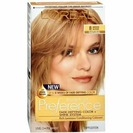 LOreal Superior Preference Permanent Hair Color, 8 Medium Blonde (Natural) 1 ea 