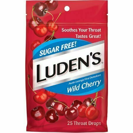 Ludens Sugar Free Throat Drops, Wild Cherry 25 each 