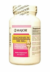 MAJOR MAGNESIUM 500MG DIETARY SUPP TABS MAGNESIUM OXIDE-500 MG White 100 TABLETS 