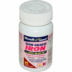 Mason Vitamins Slow Release Iron Compare to The Active Ingredients In Slow Fe, 60 Tablets 