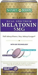 Nature Bounty Dual Spectrum Bi-Layer Melatonin 5mg 60ct 