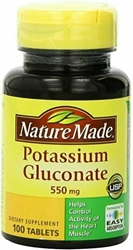 Nature Made Potassium Gluconate 550mg, 100 tablets 