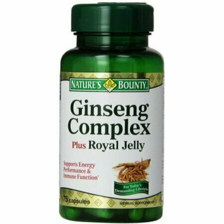 Natures Bounty Ginseng Complex Plus Royal Jelly Capsules 75 each 