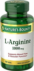 Natures Bounty L-Arginine 1000 mg, 50 Tablets 