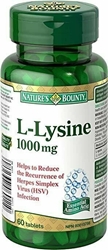 Natures Bounty L-Lysine - 1000 mg - 60 Tablets 