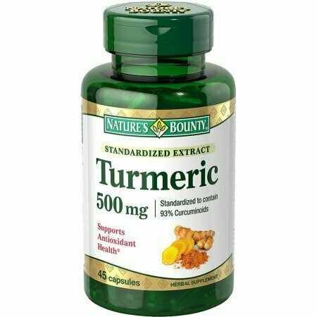 Natures Bounty Standardized Extract Turmeric 500 mg Capsules 45 each 